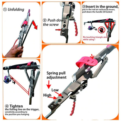 🐠Automatic Spring Fishing Rod Holder