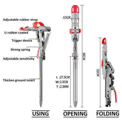 🐠Automatic Spring Fishing Rod Holder